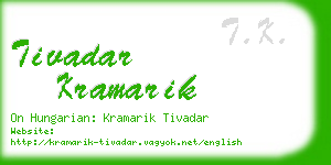 tivadar kramarik business card